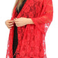 Sakkas Mari Women's Large Lightweight Soft Lace Scarf Wrap Shawl Floral and Fringe