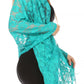 Sakkas Mari Women's Large Lightweight Soft Lace Scarf Wrap Shawl Floral and Fringe
