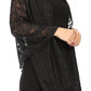 Sakkas Mari Women's Large Lightweight Soft Lace Scarf Wrap Shawl Floral and Fringe