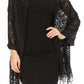 Sakkas Mari Women's Large Lightweight Soft Lace Scarf Wrap Shawl Floral and Fringe
