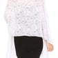 Sakkas Mari Women's Large Lightweight Soft Lace Scarf Wrap Shawl Floral and Fringe