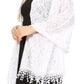 Sakkas Mari Women's Large Lightweight Soft Lace Scarf Wrap Shawl Floral and Fringe