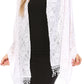 Sakkas Mari Women's Large Lightweight Soft Lace Scarf Wrap Shawl Floral and Fringe