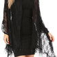 Sakkas Mari Women's Large Lightweight Soft Lace Scarf Wrap Shawl Floral and Fringe