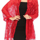 Sakkas Mari Women's Large Lightweight Soft Lace Scarf Wrap Shawl Floral and Fringe