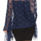 Sakkas Mari Women's Large Lightweight Soft Lace Scarf Wrap Shawl Floral and Fringe