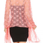 Sakkas Mari Women's Large Lightweight Soft Lace Scarf Wrap Shawl Floral and Fringe