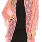 Sakkas Mari Women's Large Lightweight Soft Lace Scarf Wrap Shawl Floral and Fringe