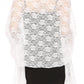 Sakkas Mari Women's Large Lightweight Soft Lace Scarf Wrap Shawl Floral and Fringe