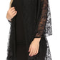 Sakkas Mari Women's Large Lightweight Soft Lace Scarf Wrap Shawl Floral and Fringe