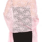 Sakkas Mari Women's Large Lightweight Soft Lace Scarf Wrap Shawl Floral and Fringe