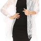 Sakkas Mari Women's Large Lightweight Soft Lace Scarf Wrap Shawl Floral and Fringe