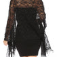 Sakkas Mari Women's Large Lightweight Soft Lace Scarf Wrap Shawl Floral and Fringe