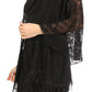 Sakkas Mari Women's Large Lightweight Soft Lace Scarf Wrap Shawl Floral and Fringe