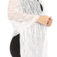 Sakkas Mari Women's Large Lightweight Soft Lace Scarf Wrap Shawl Floral and Fringe
