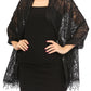 Sakkas Mari Women's Large Lightweight Soft Lace Scarf Wrap Shawl Floral and Fringe