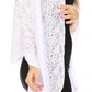 Sakkas Mari Women's Large Lightweight Soft Lace Scarf Wrap Shawl Floral and Fringe