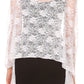 Sakkas Mari Women's Large Lightweight Soft Lace Scarf Wrap Shawl Floral and Fringe