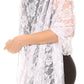 Sakkas Mari Women's Large Lightweight Soft Lace Scarf Wrap Shawl Floral and Fringe
