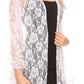 Sakkas Mari Women's Large Lightweight Soft Lace Scarf Wrap Shawl Floral and Fringe