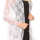 Sakkas Mari Women's Large Lightweight Soft Lace Scarf Wrap Shawl Floral and Fringe