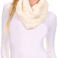 Sakkas Abhy Soft Fall Winter Furry Infinity Wrap Scarf