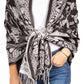Sakkas Gianna Women's Silky Soft Reversible Floral Woven Pashmina Scarf Shawl Wrap