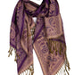 Sakkas Gianna Women's Silky Soft Reversible Floral Woven Pashmina Scarf Shawl Wrap