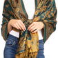 Sakkas Gianna Women's Silky Soft Reversible Floral Woven Pashmina Scarf Shawl Wrap