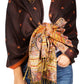 Sakkas Gianna Women's Silky Soft Reversible Floral Woven Pashmina Scarf Shawl Wrap