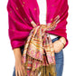 Sakkas Gianna Women's Silky Soft Reversible Floral Woven Pashmina Scarf Shawl Wrap