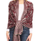 Sakkas Gianna Women's Silky Soft Reversible Floral Woven Pashmina Scarf Shawl Wrap