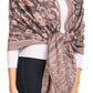 Sakkas Gianna Women's Silky Soft Reversible Floral Woven Pashmina Scarf Shawl Wrap