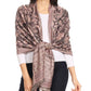 Sakkas Gianna Women's Silky Soft Reversible Floral Woven Pashmina Scarf Shawl Wrap