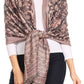 Sakkas Gianna Women's Silky Soft Reversible Floral Woven Pashmina Scarf Shawl Wrap