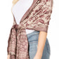 Sakkas Gianna Women's Silky Soft Reversible Floral Woven Pashmina Scarf Shawl Wrap