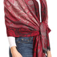 Sakkas Marga Women's Silky Soft Reversible Paisley Woven Pashmina Scarf Shawl Wrap