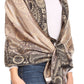 Sakkas Marga Women's Silky Soft Reversible Paisley Woven Pashmina Scarf Shawl Wrap