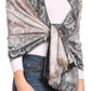 Sakkas Marga Women's Silky Soft Reversible Paisley Woven Pashmina Scarf Shawl Wrap