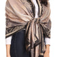 Sakkas Serina Women's Silky Soft Reversible Floral Woven Pashmina Scarf Shawl Wrap