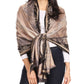 Sakkas Serina Women's Silky Soft Reversible Floral Woven Pashmina Scarf Shawl Wrap