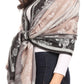 Sakkas Serina Women's Silky Soft Reversible Floral Woven Pashmina Scarf Shawl Wrap