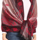 Sakkas Matilde Women's Peacock Floral Light and Soft Reversible Scarf Shawl Wrap