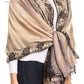 Sakkas Matilde Women's Peacock Floral Light and Soft Reversible Scarf Shawl Wrap