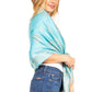 Sakkas Damari Women's Silky Soft Reversible Border Woven Pashmina Scarf Shawl Wrap