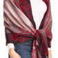 Sakkas Damari Women's Silky Soft Reversible Border Woven Pashmina Scarf Shawl Wrap