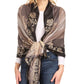 Sakkas Damari Women's Silky Soft Reversible Border Woven Pashmina Scarf Shawl Wrap