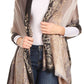 Sakkas Damari Women's Silky Soft Reversible Border Woven Pashmina Scarf Shawl Wrap