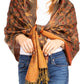 Sakkas Alessa Women's Silky Soft Reversible PaisleyPrint Pashmina Scarf Shawl Wrap