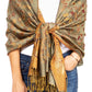 Sakkas Alessa Women's Silky Soft Reversible PaisleyPrint Pashmina Scarf Shawl Wrap